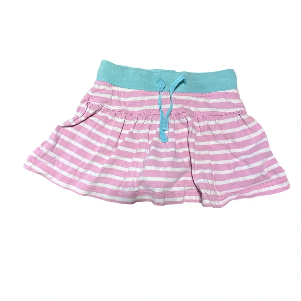 Mini Boden Pink and White Striped Skort Size 2-3Y